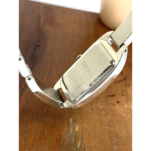 Seiko Women's Watch SUP388 Solar Mother of Pearl Dial Two Tone Stainless Steel - Picture 7 of 14